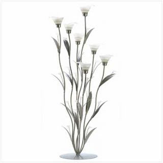 Silver Calla Lily Candle Holder